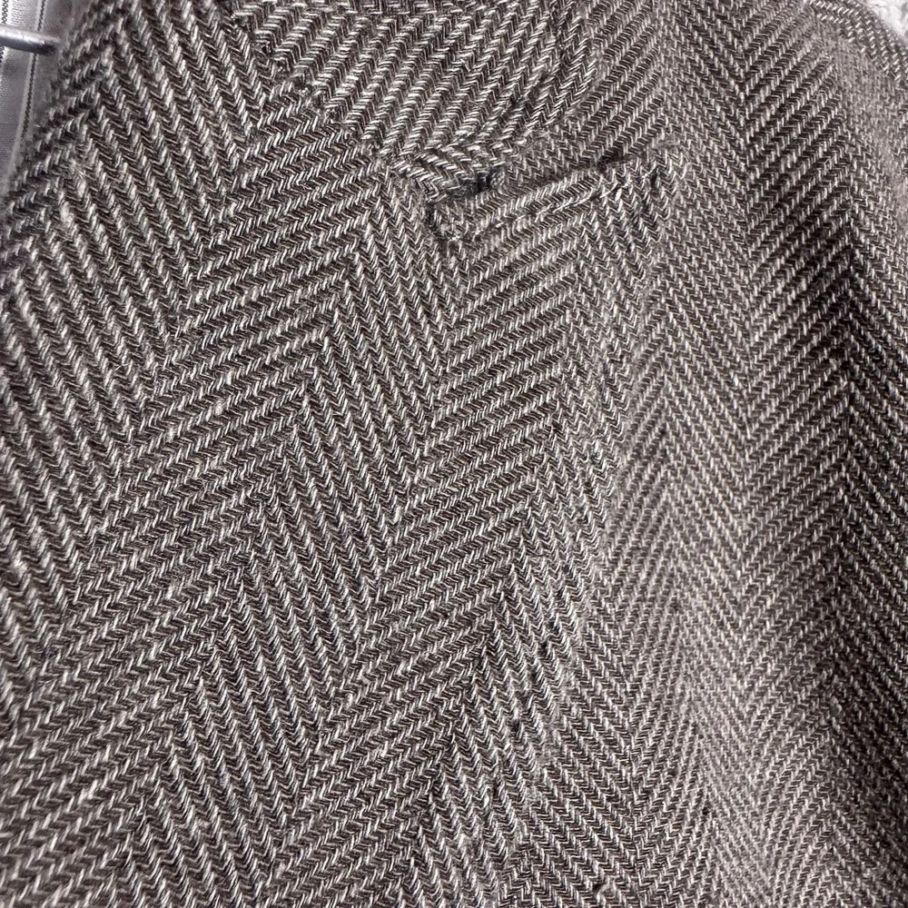 Joseph Abboud Sport Coat Mens 2XLT Peak Unstructured Blazer Herringbone Linen